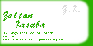 zoltan kasuba business card